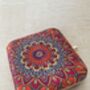 Devi Bright Orange Square Digitally Printed Clutch Bag, thumbnail 5 of 9