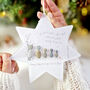 Personalised ‘Family Festive’ Christmas Pebble Star Hanging Decoration, thumbnail 1 of 5