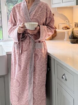 Reversible Hand Block Printed Cotton Robe, 3 of 3