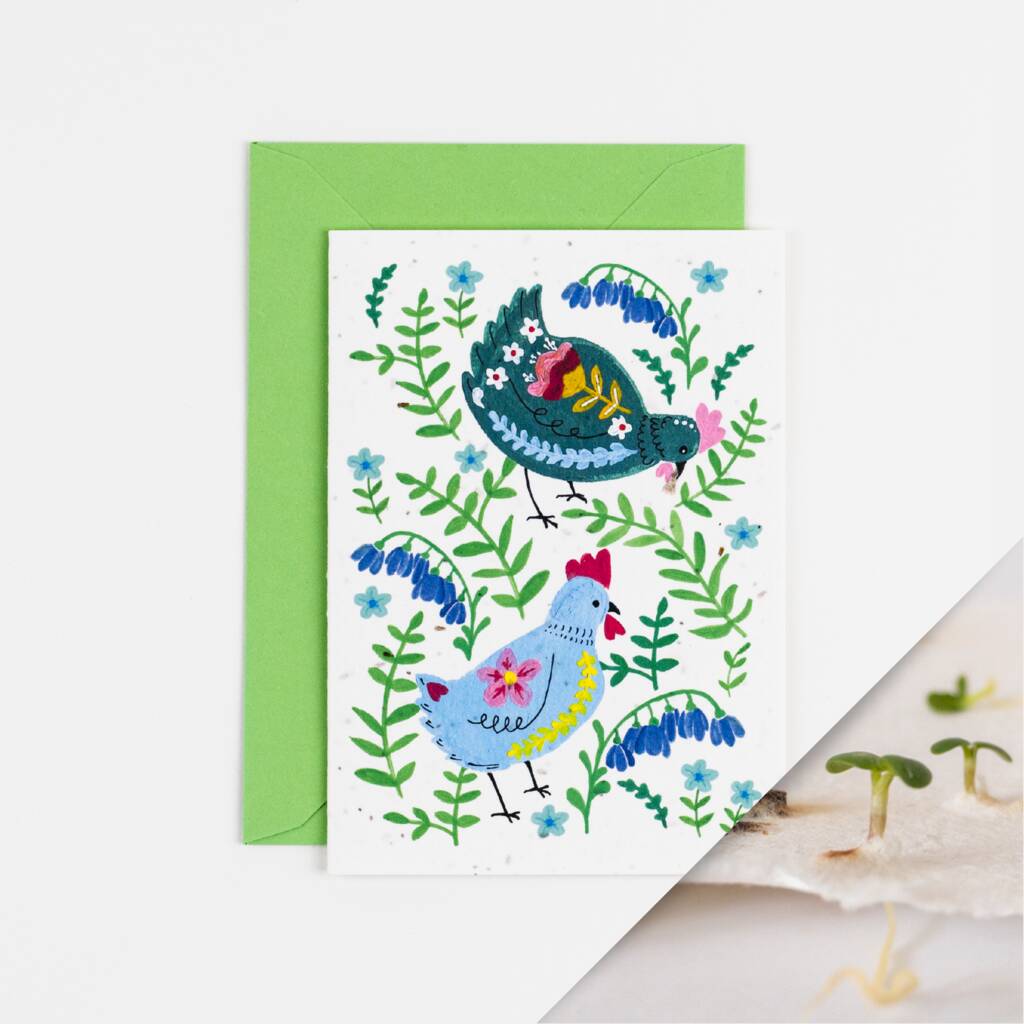 Spring Chicken Plantable Card, 1 of 5