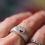 Ruby Heart Signet Ring, thumbnail 7 of 7