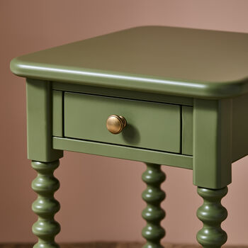 Harlow Bedside Table In Olive, 4 of 5