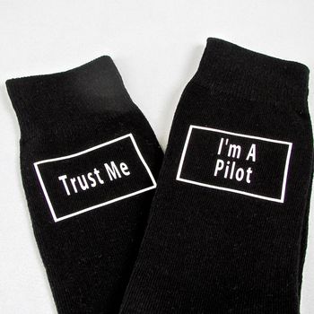 'Trust Me I'm A Pilot' Socks, 5 of 8