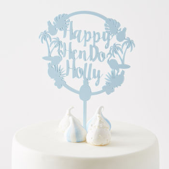 Personalised Tropical Hen Party Cake Topper, 7 of 7