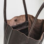 Dark Chocolate Soft Leather Tote Shopper, thumbnail 7 of 12