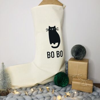 Personalised Christmas Cat Stocking, 2 of 7