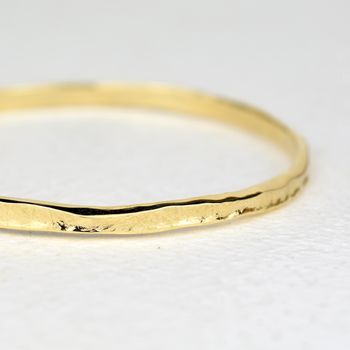 9ct Gold Textured Storybook Bangle, 3 of 4