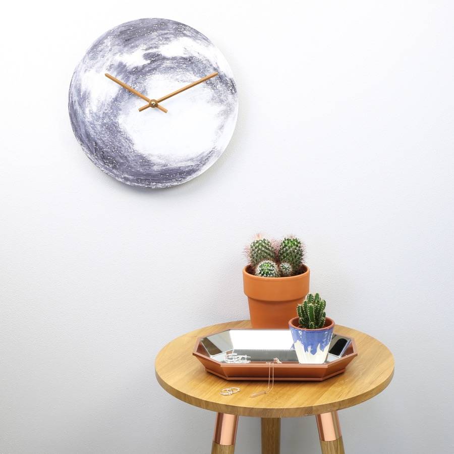 moon wall clock by lisa angel