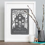 Family House Print Or Papercut In Mount, thumbnail 3 of 5