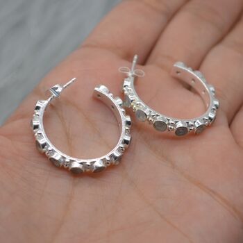 Labradorite Hoop Earrings: Silver Or Gold, 12 of 12