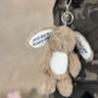 First Day Of School Personalised Bunny Bag Charm, thumbnail 1 of 3