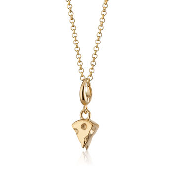 Cheese Slice Charm Necklace, Sterling Silver Or Gold Plated, 10 of 10