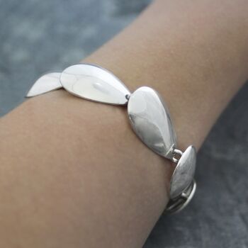 Chunky Sterling Silver Teardrop Bracelet, 3 of 9