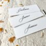 Hand Calligraphy White Place Cards, thumbnail 2 of 3