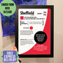Personalised Print 60th Birthday Gift For Football Fans, thumbnail 1 of 6