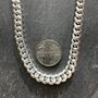 Men's Sterling Silver Chunky Flat Curb Chain, thumbnail 4 of 12