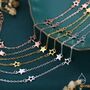 Sterling Silver Double Layer Star Bracelet, thumbnail 5 of 10
