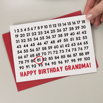 Numbers Birthday Card, 3 of 4