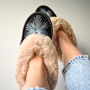 Peacock Brown Sheepskin Moccasin Slippers, thumbnail 8 of 8