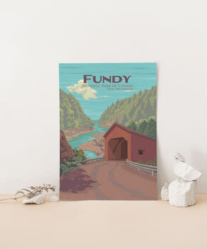 Fundy National Park Canada Travel Poster Art Print, 3 of 8