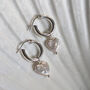 Heart Shaped Freshwater Pearls On Sterling Silver Hoops, thumbnail 8 of 8