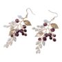 Wine Crystal Drop Earrings, thumbnail 2 of 3