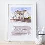 Personalised House Portrait With Colour Block Quote, thumbnail 1 of 5