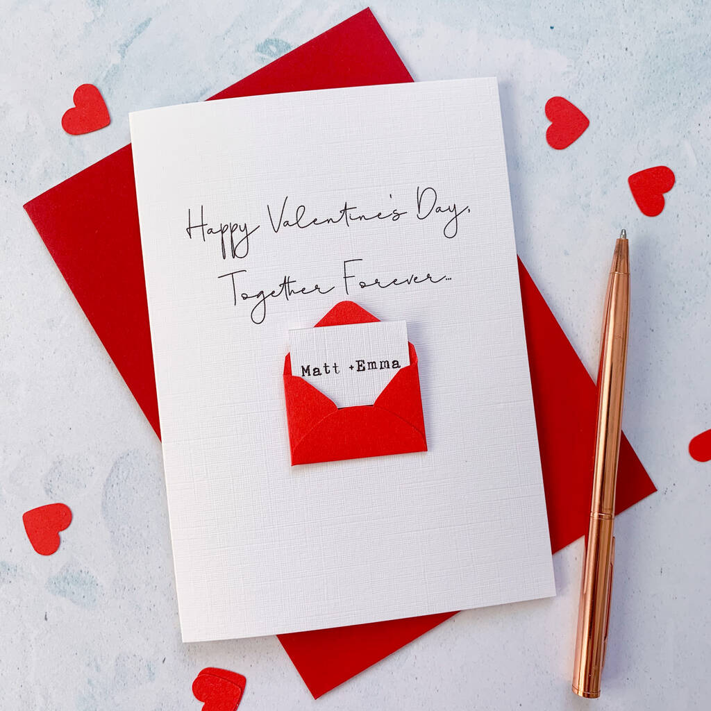 Personalised Together Forever Valentine's Envelope Card By Ruby Wren ...