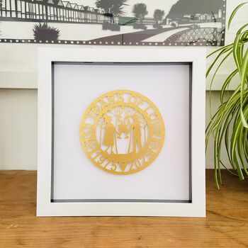 50 Years Of Love Wedding Anniversary Paper Cut, 3 of 8