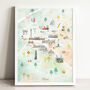 Paris Illustrated City Map Art Print, thumbnail 2 of 7