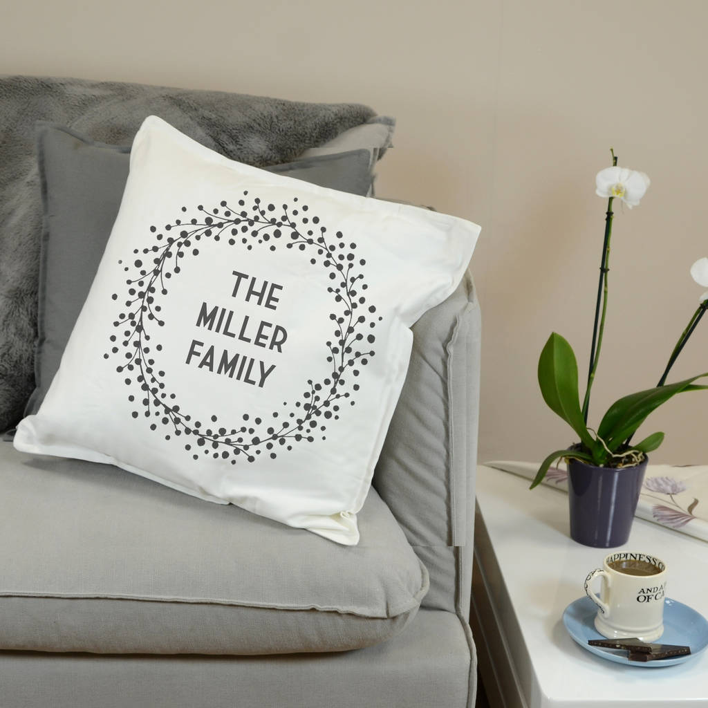 personalised the family cushion cover by perfect personalised gifts
