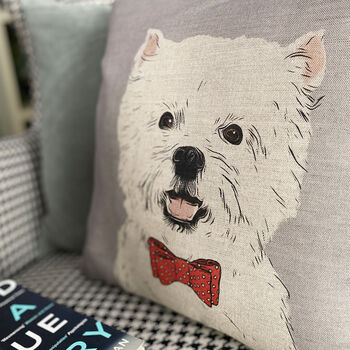 West Highland Terrier Feature Cushion, 2 of 5