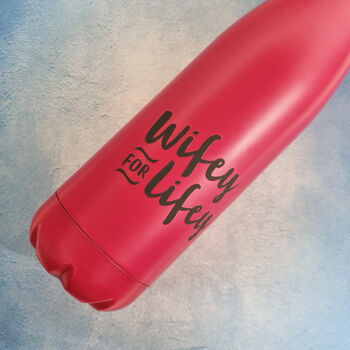 Wifey For Lifey Colour Block Water Bottle, 6 of 10