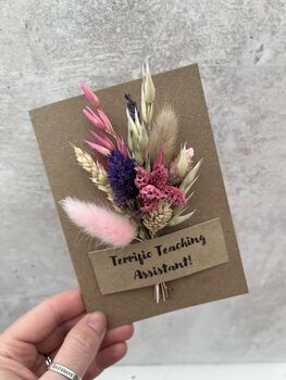 Teaching Assistant Dried Flower Card, 2 of 3