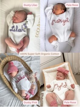 Personalised White Name Romper,Baby Gift, 4 of 7