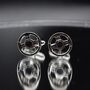 Steering Wheel Silver Cufflinks Gift For Car Lovers 316 L Stainless Steel, thumbnail 3 of 5