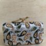 Blue Rectangular Gold Bird Clasp Clutch Bag, thumbnail 3 of 12