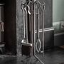 Antique Pewter Fireside Tool Set, thumbnail 1 of 2