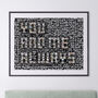 Personalised Anniversary Photo Mosaic Word Art – Made From Your Favourite Memories, thumbnail 7 of 7