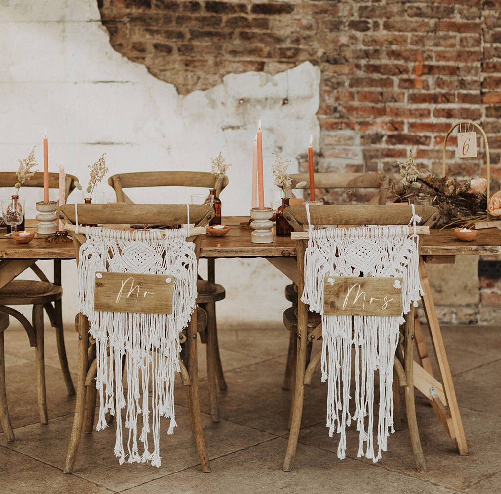 Macrame Wedding Chair Hangers By Smith & The Magpie