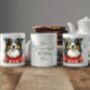 Personalised Border Collie In Christmas Jumper Mug, thumbnail 2 of 2