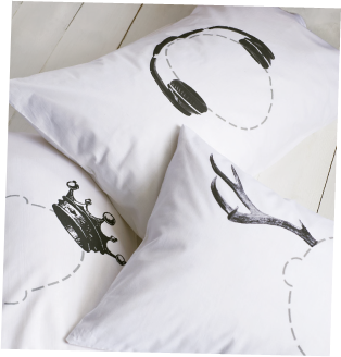 Head Case Pillowcase by Twisted Twee