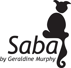 A black cat sitting on my business name