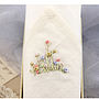 Hand Embroidered Flowers Handkerchief, thumbnail 5 of 5