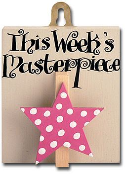 'This Week's' Masterpiece Wooden Peg Pink Star, 3 of 3