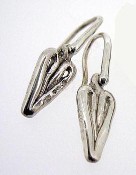 Silver Or Gold Heart Earrings, 3 of 5