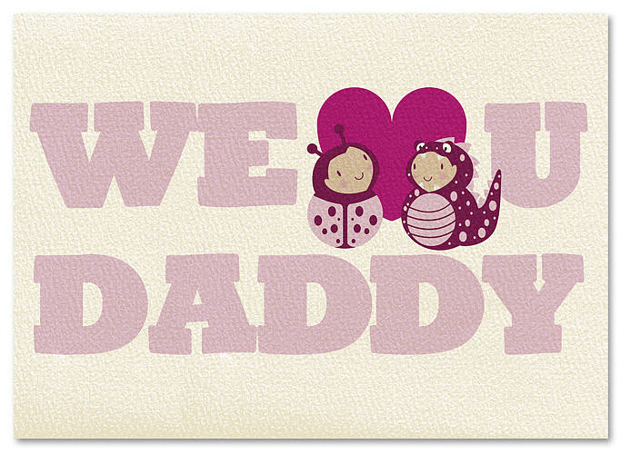 I Love You Daddy Card Pink By Joanne Holbrook Originals