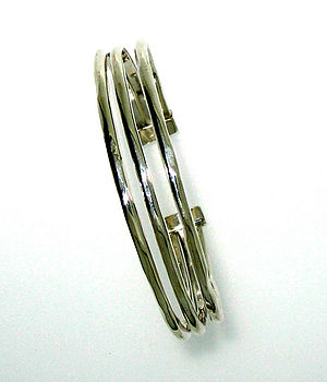 Textured Silver Kenetic Bangle, 2 of 3