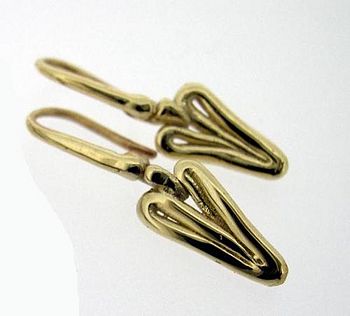 Silver Or Gold Heart Earrings, 4 of 5