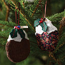 Personalised Cosy Knitted Christmas Bauble By Laura Long